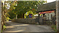 Church Lych Gate and Lane in Wookey Village, Somerset