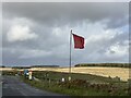 SN8631 : Warning flag on Mynydd Epynt by Alan Hughes