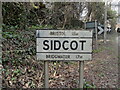 Village Signpost on the A38 in Sidcot