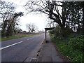 Bus stop and shelter on Stony Lane (B3347)