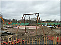 Work on play area, Clissold Park, 2011