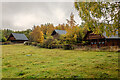 Big Sky Chalets seen from the edge of Spital Wood