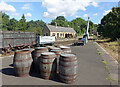 NZ2154 : Barrels on the Platform by Des Blenkinsopp