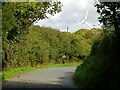 Wind turbine seen from The Old Vicarage