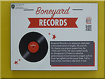 H4572 : Information board, Boneyard Records Records, Omagh by Kenneth  Allen
