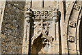 TF8521 : Weasenham All Saints, All Saints Church: South porch detail 3 by Michael Garlick