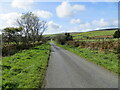 Long straight minor road heading towards Trawsnant