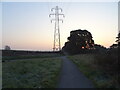 Cycle path beside Christchurch By-Pass