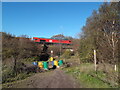 Train crossing Dawes Lane