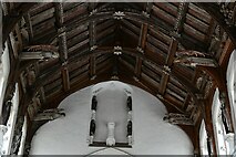 TF8709 : Necton, All Saints Church: Roof with alternating hammer beams and arch braces by Michael Garlick