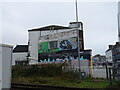 Mural on carpet shop on Quay Road