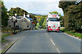 A6 near Taddington, Articulated Truck passing the Waterloo Hotel