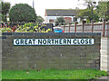Great Northern Close street sign