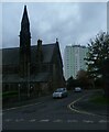 St Agnes Church at dusk, Burmantofts, Leeds