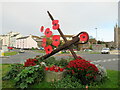 SX9473 : Old anchor decorated for Remembrance Day, Teignmouth by Roy Hughes