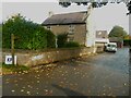 Footpath through a farmyard