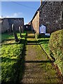 Churchyard path, Trelleck Grange, Monmouthshire