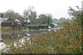 Boat houses on the river