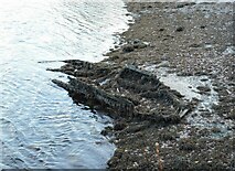 NS3975 : Remains of a small boat by Richard Sutcliffe
