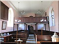 The church of St Philip and St James, Burtle, interior looking west