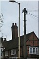 Traditional telegraph pole on High Street, Berkhamsted