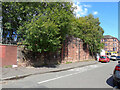 Remains of a railway bridge