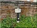 Canal milepost in Middlewich