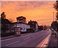 Sunset over Kidderminster Road in Bewdley