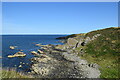 NJ5467 : Coastal rocks to the east of Findlater Castle by Bill Harrison