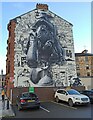 Lobey Dosser mural at Partick