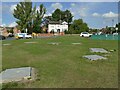 Access covers on roundabout in Gipton