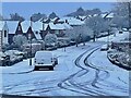 Tyre tracks in the snow