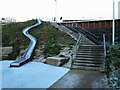 Steps up to the canal