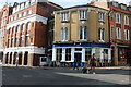 TQ3182 : Shops on the corner of Farringdon Lane and Clerkenwell Green by David Howard