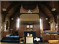 All Saints, East Cowton - interior with organ