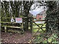 Entrance to pond off Nantwich Road