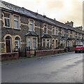 Row of stone houses, Fields Park Terrace, Crosskeys