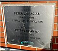 SO1707 : Peter Law memorial plaque, Ebbw Vale by Jaggery