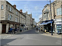 SZ0378 : Looking up Swanage High Street by Mr Ignavy