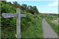 Signpost along the Fife Coastal Path