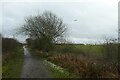 Aircraft taking off over the former railway