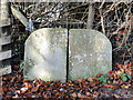 Benchmark on stone stile near Glastonbury Tor