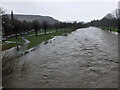 NT2540 : The Tweed close to flooding, Peebles by Jim Barton