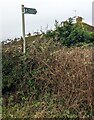 Public footpath direction sign,  Milbury Heath, South Gloucestershire