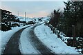 Wintry road in Melness