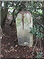 Kensington/Richmond boundary marker by the River Thames