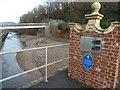 SY1287 : Commemorative plaque by Alma Bridge, Sidmouth by David Smith