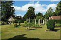 In the grounds of Wightwick Manor