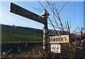 Direction Sign - Signpost by the A371 in St Cuthbert Out parish