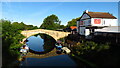 SK7696 : Haxey Gate Inn & old bridge over the R Idle by Colin Park